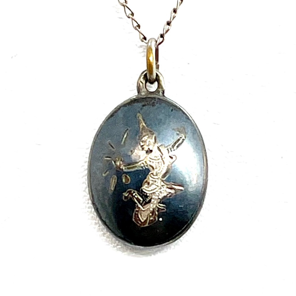 Sterling Thai Niello Necklace